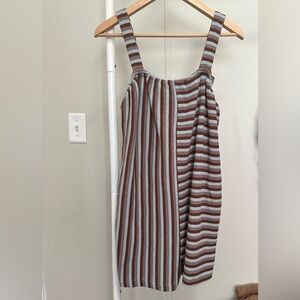 Wishlist Women’s Blue and Brown Striped Sleeveless Romper sz small new with tags